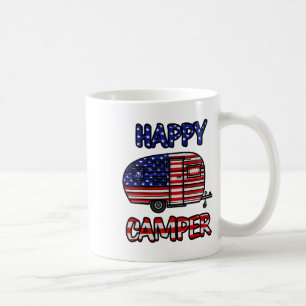 Camper Merica American Happy Pride Flag 4th Of Jul Coffee Mug