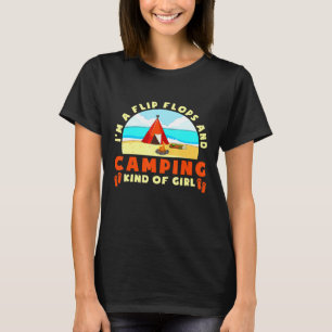Camper Mom Tent Im A Flip Flops And Camping Kinda T-Shirt