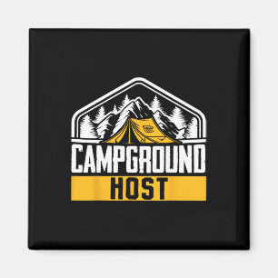 Camper Outdoor Tent Campground Host Magnet