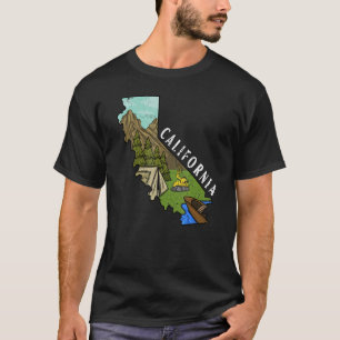 Camper Outdoor Us State California Bushcraft Hiker T-Shirt