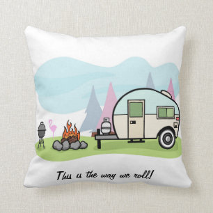 camper pillow this is the way we roll