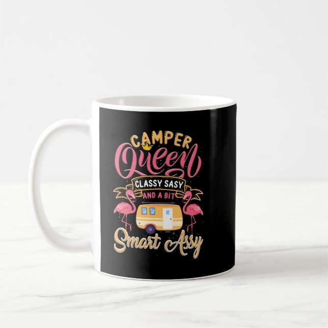 Camper Queen Classy Sassy Smart Assy Camping RV Gi Coffee Mug (Left)