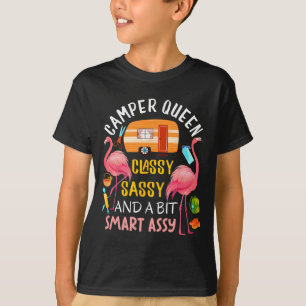 Camper Queen Cly Sy Smart Y Cool Camping Gift Rv T-Shirt