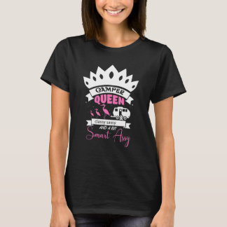Camper Queen Sassy Present For Women Rv Camping T-Shirt