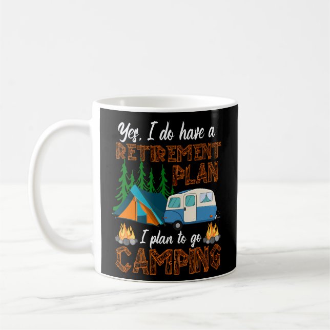 Camper Retirement Plan Camping Rv Caravan Outdoor Coffee Mug (Left)