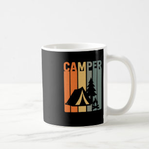 Camper Retro Funny Camping Tent Fire Pine Tree Out Coffee Mug