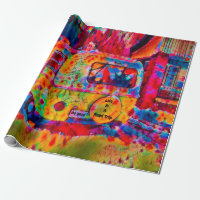 Camper Retro Hippie Colourful Life Is A Road Trip