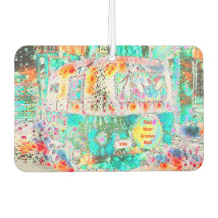 Camper Retro Hippie Groove And Vibe Pop Art Air Freshener