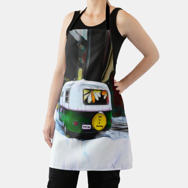 Camper Retro Hippie Life Is A Journey Just Go Apron (Insitu)