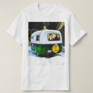 Camper Retro Hippie Life Is A Journey Just Go T-Shirt