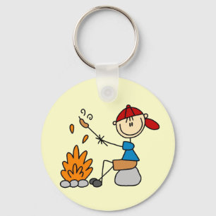 Camper Roasting Hot Dogs Tshirts and Gifts Keychain