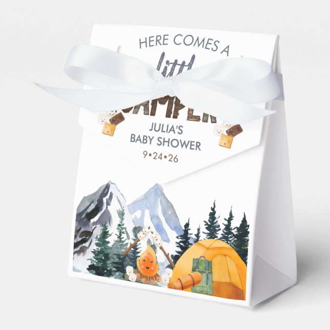  Camper | Rustic Baby Shower Favor Box (Front Side)