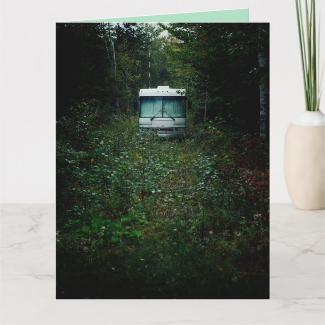 CAMPER TRAILER FUNNY OFF THE GRID BIRTHDAY CARD (Front)