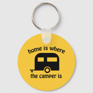 Camper Trailer Home Funny Keychain