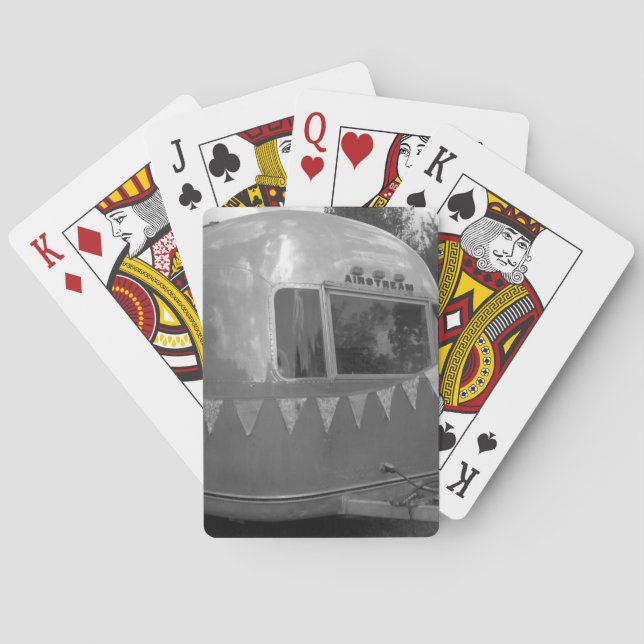  CAMPER TRAILER vintage playing cards (Back)