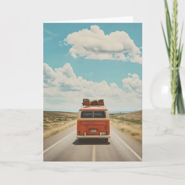 Camper Travel Holiday Card (Front)