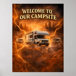 Camper Van Road Freedom Poster