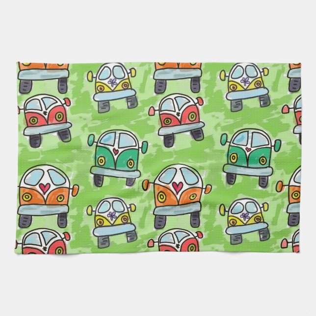 Camper Van Road Trip Kitchen Towel (Horizontal)