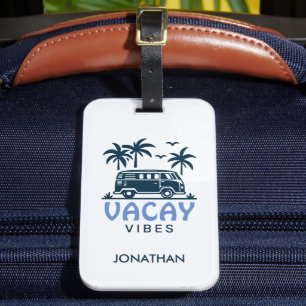 Camper Van Summer Vacation Travel Luggage Tag