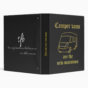 Camper Vans New Mansions Gold 1" Pers. Binder