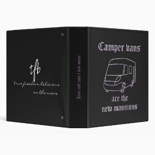 Camper Vans New Mansions Purple Irid. 1.5" Pers. Binder