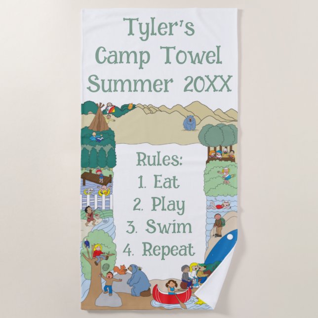 Campers Beach Towel (Front)