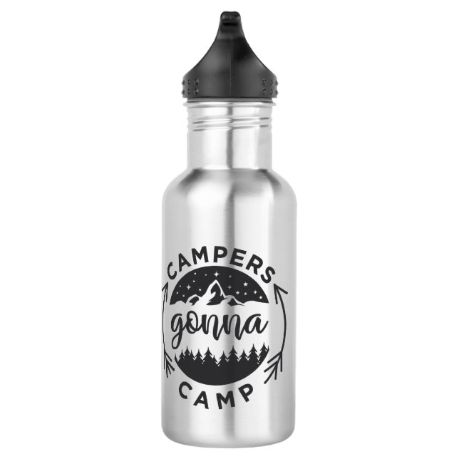 Campers Gonna Camp on a  532 Ml Water Bottle (Right)