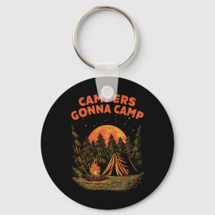 Campers Gonna Camp Summer Vacation Tropical Trip C Keychain