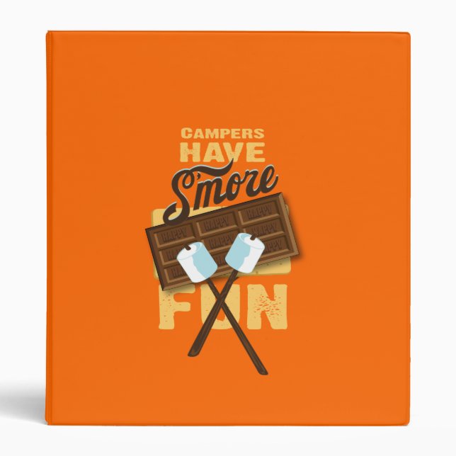 Campers Have S'more Fun Camp Scrapbook Binder (Front)
