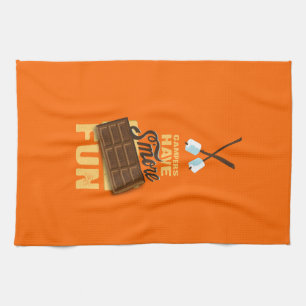 Campers Have S'more Fun Glamping Banner Kitchen Towel