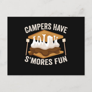 Campers Have S'mores Fun Funny Camping Lovers Postcard