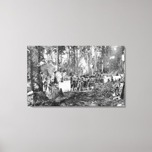 Campers Posing Canvas Print (Front)