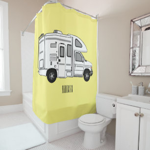 Campervan cartoon illustration