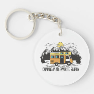 Campervan Mountain Retreat Keychain