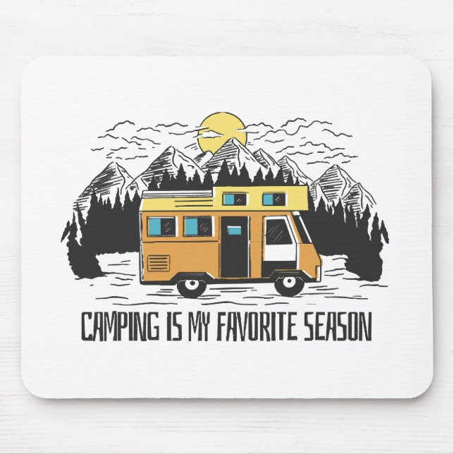 Campervan Mountain Retreat Mouse Pad (Front)