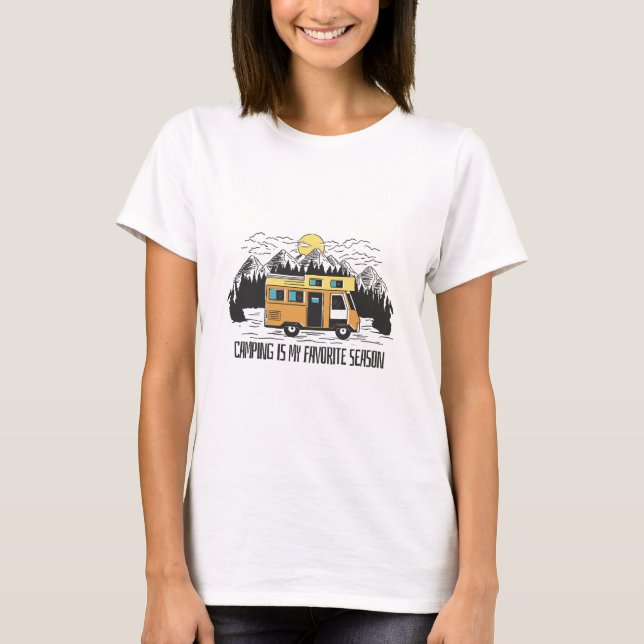 Campervan Mountain Retreat T-Shirt (Front)