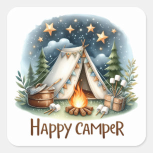 Campeurs heureux Stickers été