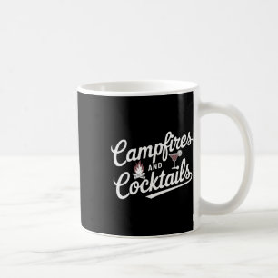 Campfire And Tails Summer Camping Graphic Design Coffee Mug