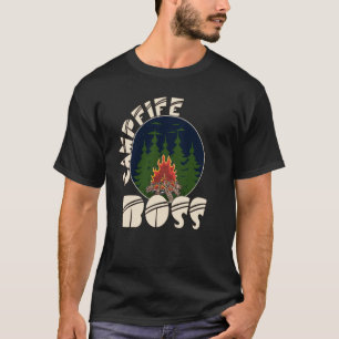 Campfire Boss Camping Bonfire Outdoors T-Shirt