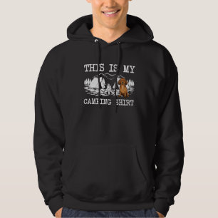 Campfire Brown Dachshund Dog This Is My Camping Hoodie