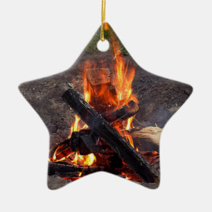 Campfire Ceramic Ornament