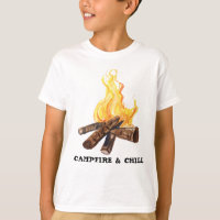 CAMPFIRE & CHILL Camping Bonfire Watercolor