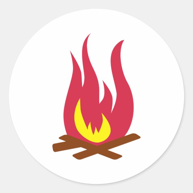 Campfire Classic Round Sticker (Front)