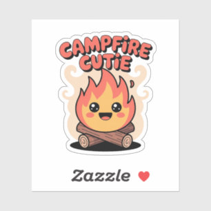Campfire Cutie – Kawaii Camping Flame Character
