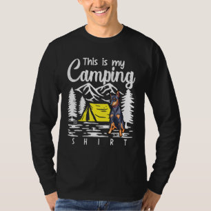 Campfire Doberman Pinscher This Is My Camping T-Shirt