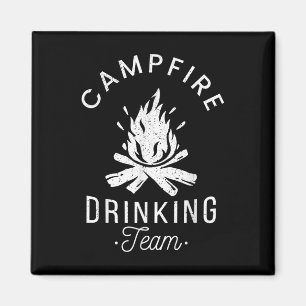 Campfire Drinking Team Camp Lovers Scout Camper Magnet