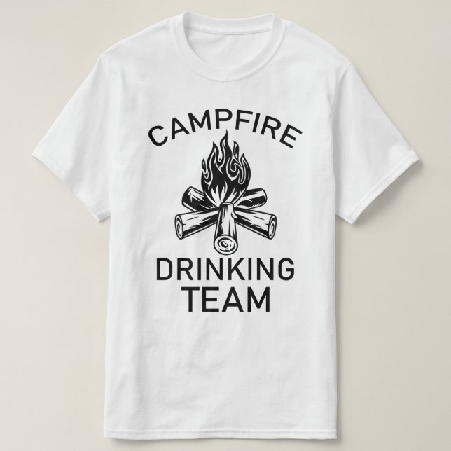 campfire drinking team T-Shirt (Design Front)
