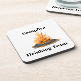Campfire Drinking Team with a campfire on a  Coaster