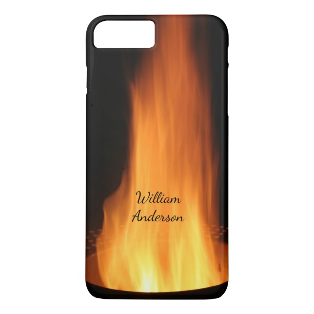 Campfire Flames Burning Black Orange Fire Case-Mate iPhone Case (Back)