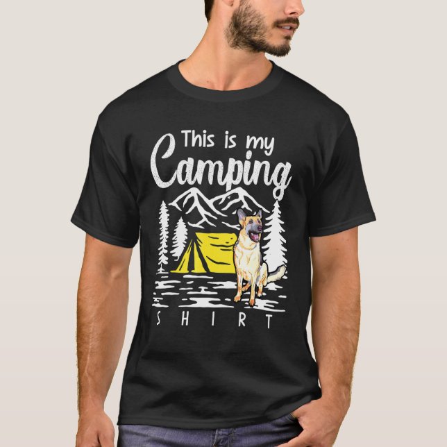 Campfire German Shepherd This Is My Camping T-Shirt (Front)